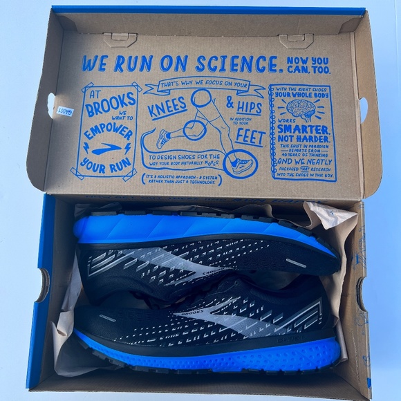 Brooks Other - NEW Brooks Ghost 13 Men's Shoes Black Blue Athletic Running Sneakers Size 15